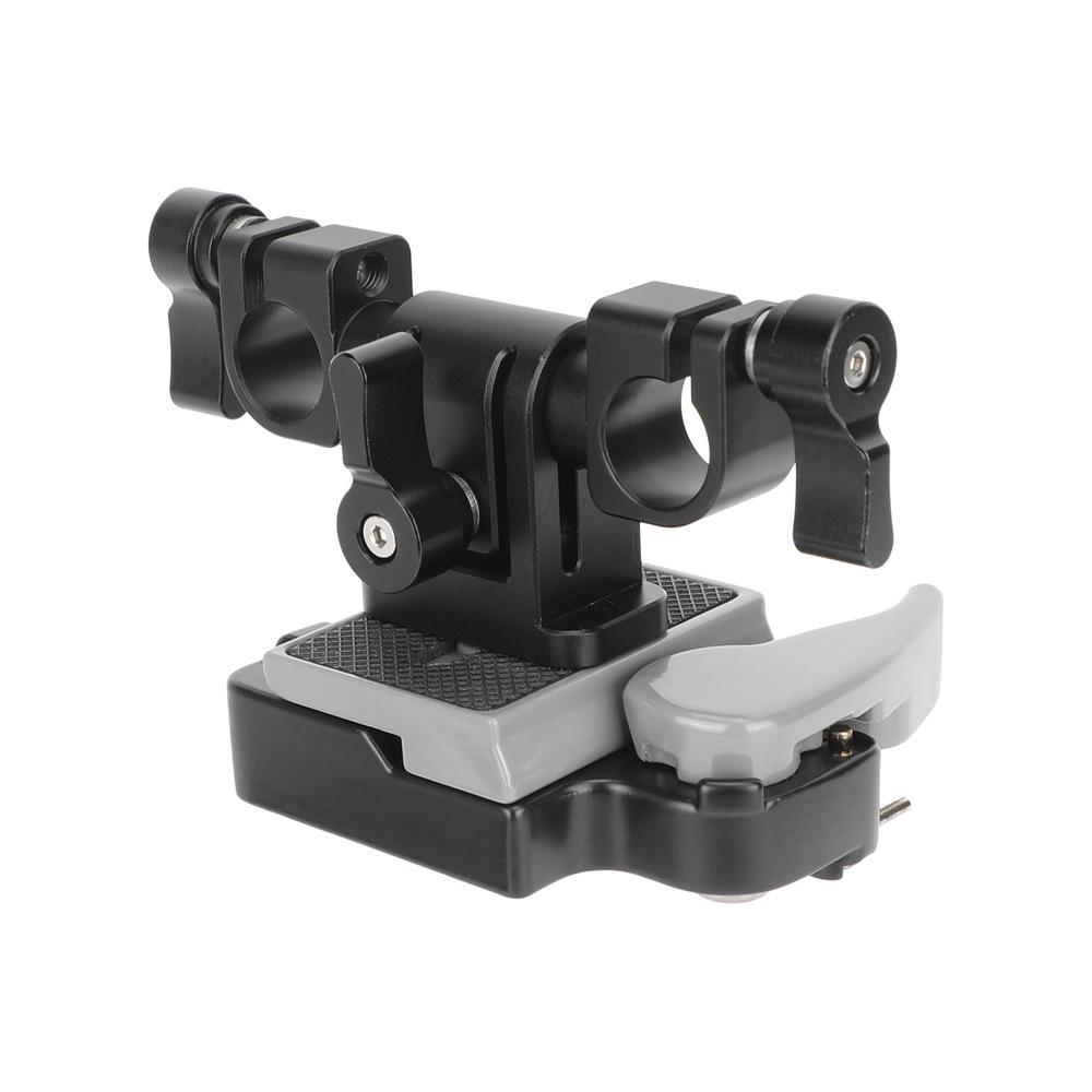 CAMVATE 200PL-14 RC2 Quick Release Tripod Plate with 15mm Dual Hole Rod Clamp.