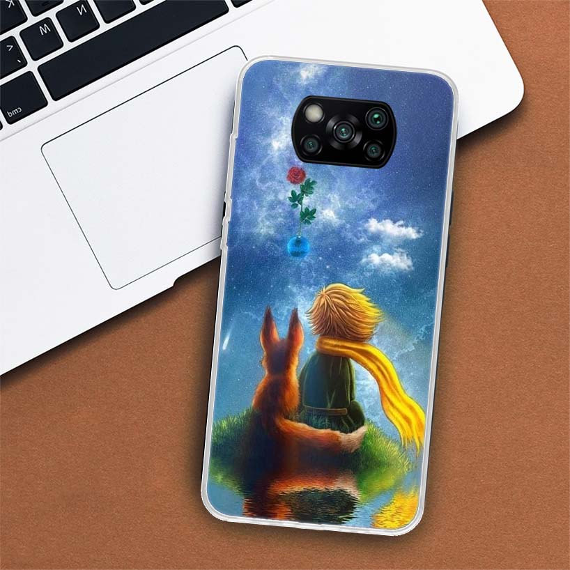 The Little Prince Fox Cartoon Phone Case For Xiaomi Poco X3 GT X4 NFC M4 Pro M3 M2 F3 F2 F1 Mi Note 10 A3 A2 Lite A1 CC9E Fundas