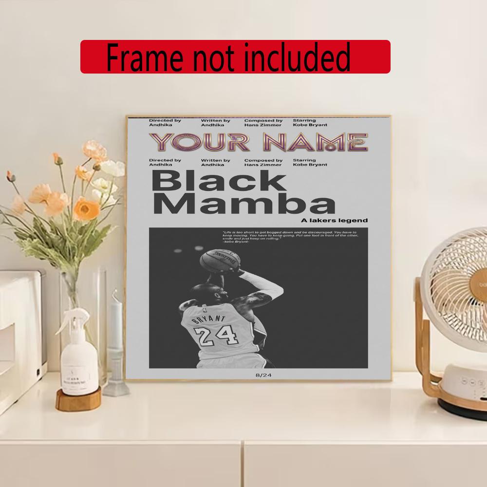 Kobe Personalized Name Diamond Paintings Mosaic Wall Round Diamond Art Painting Kits Embroidery Crystal Accessories Frameless