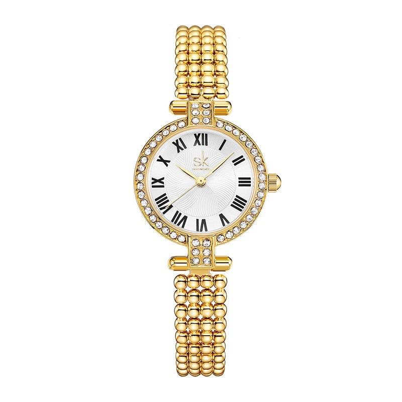 

Ladies Watch Women S Niche Premium Sense Diamond-Encrusted Vintage Roman Small Watch Exam Quartz Watch 0195