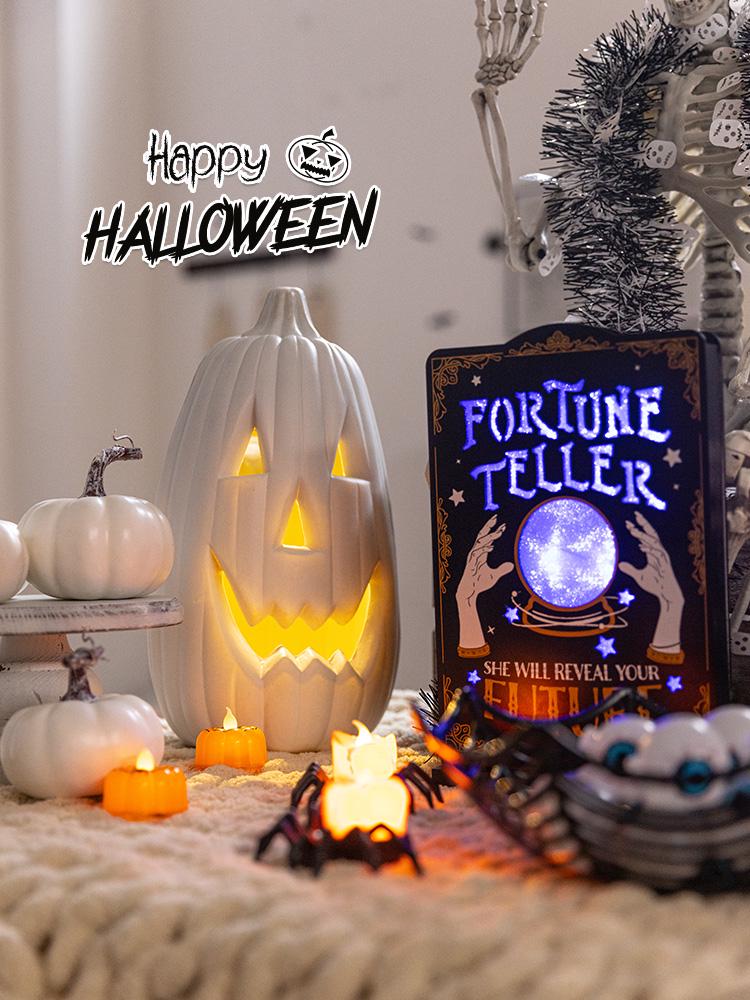 Halloween Glow-in-the-Dark Pumpkin Lantern Set for Party Decorations