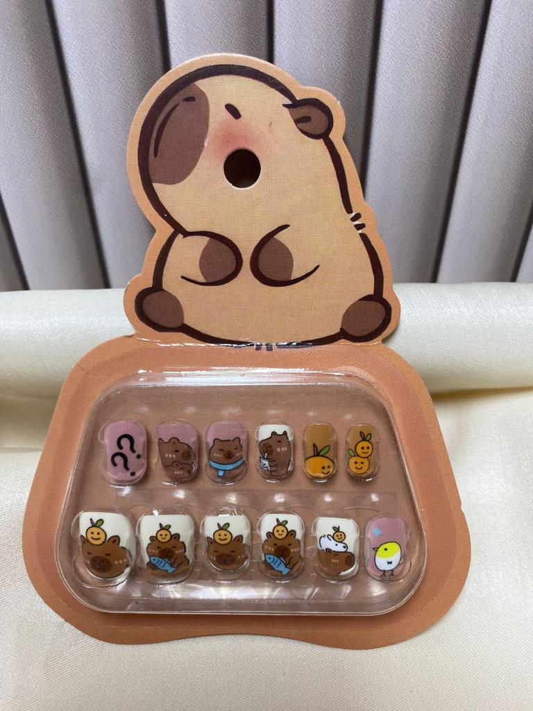 Kuromi & My Melody Sanrio Cartoon Kids' Wearable Nail Stickers - Cute Self-Adhesive Tips