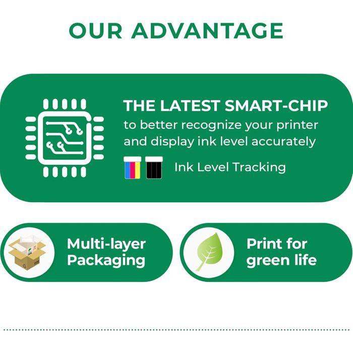 Cartouche d'encre remanufacturée - 1001 PILES BATTERIES - CL‑513 / 513XL - Couleur 13 ml - Compatible Canon Pixma - Chip intelligent