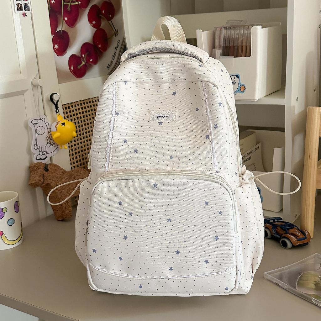 Schoolbag cloud lemon ice blue hollow lace girl heart backpack student party pure gentleness class travel small backpack