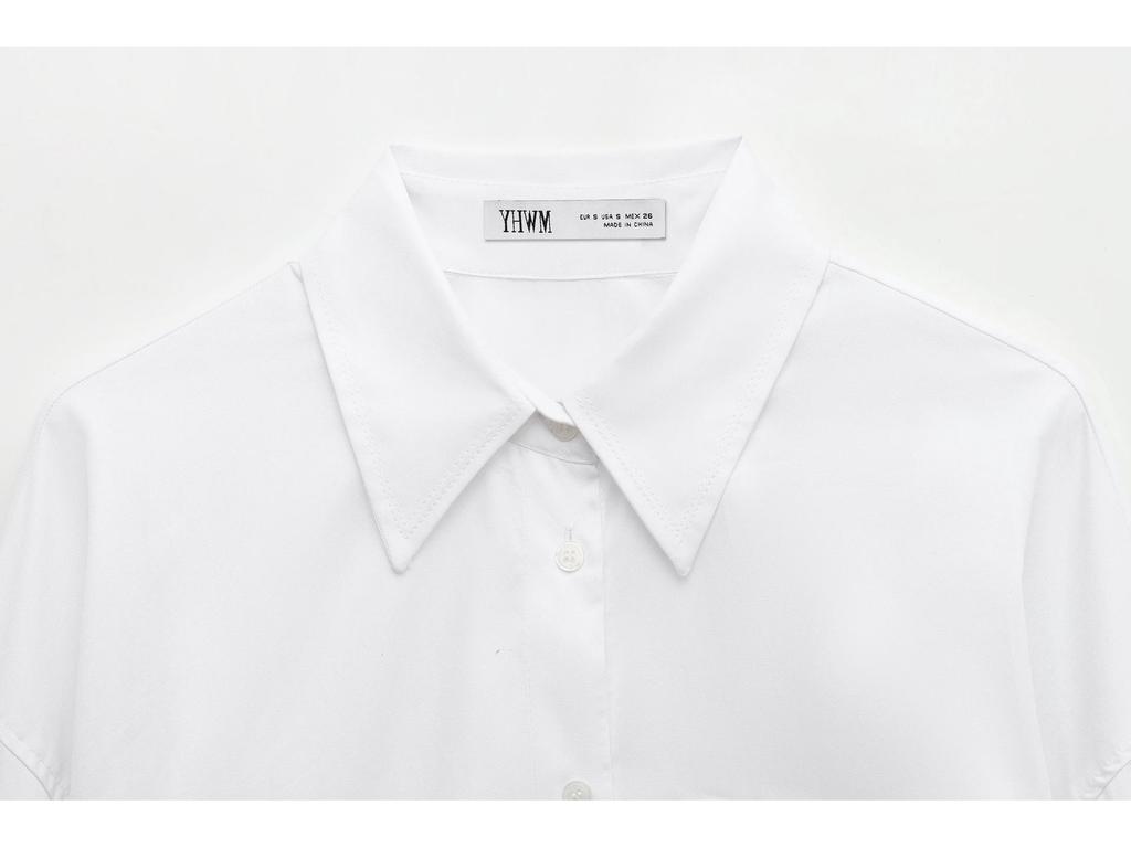 2025 Spring Women's Fashionable Loose European & American Style Pocket Shirt