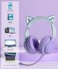 GHDVOP Bluetooth Cat Ear Wireless Wired and with Rainbow Color Japanese Instruction Manual Adjustable Wired and Perfect Gift for and New and Language