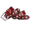 3.8CM Luxury Designers Rivet Genuine Leather Belt Punk Rock Men Belts Hip Hop Style Jeans Male Ceinture Strap Waist