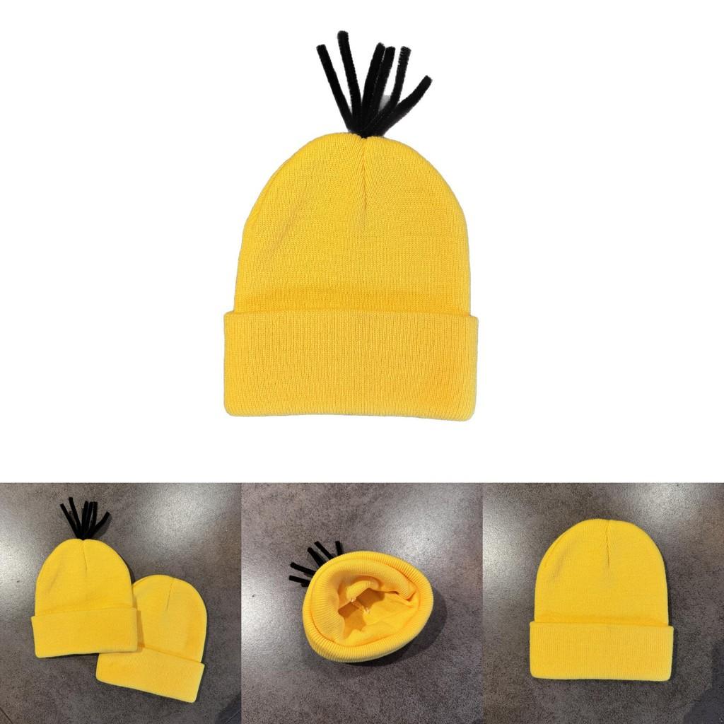 Minions Cartoon Knit Beanie Hat For Winter Warmth And Streetwear Fashion