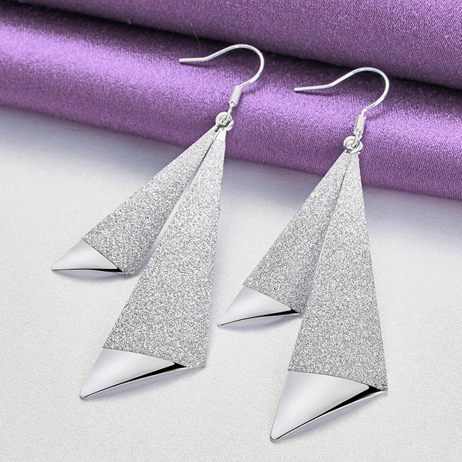 

CHSHINE серьги из стерлингового серебра 925 пробы, матовые креативные серьги с геометрическим дизайном для женщин, вечерние, новинка, изящные ювелирные изделия 7.90*1.90cm