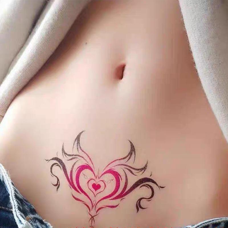10Pcs  Sex Slut Queen Waterproof Temporary Tattoos Womb Fake Tattoos Stickers