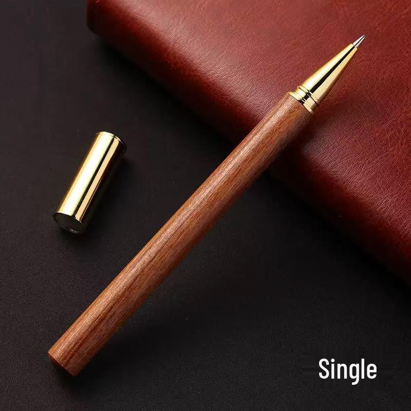 Rosewood & Yellow Sandalwood Signature Ballpoint Pen with Logo Design