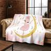 Cartoon Ballet Cute Girl Ballerina Flannel Blanket Soft Warm Blanket Throw Blanket for Bedroom Living Room Bed Travel Picnic Kid