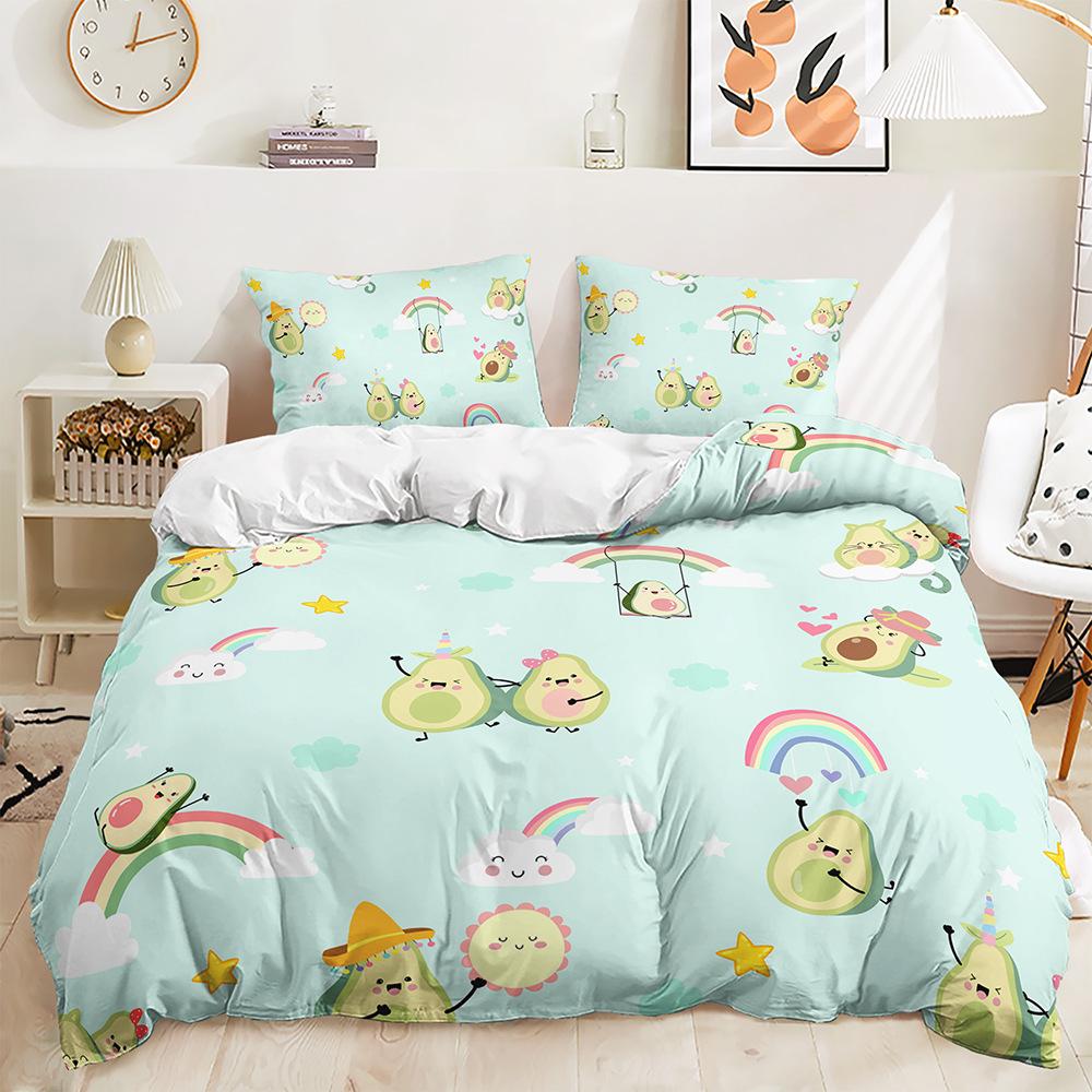 Three-Piece Fruit Dessert Quilt Set Two-Piece Bed Digital Printing Kit