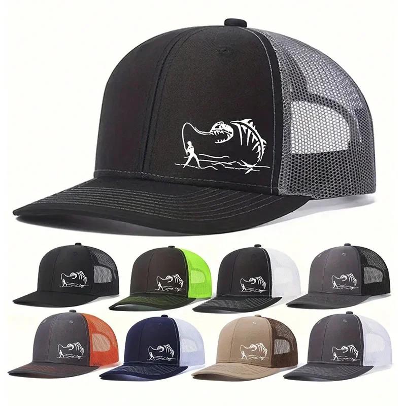 Freedom Outdoors Women's Black Gray New Fashion Richardson 112 Micro Curved Trucker Cap Fishing Printedsummer Mesh Breathable Baseball Caps Outdoor Gorras Hombre