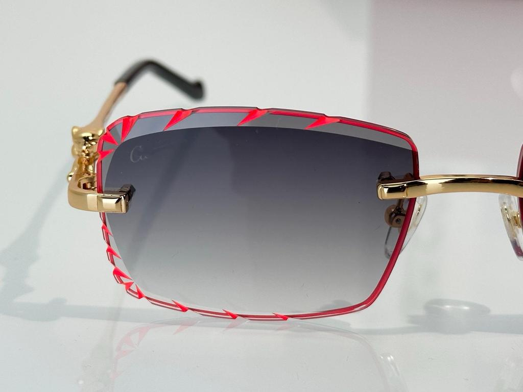 CT02507J Unisex Frameless Leopard Sunglasses - Fashionable, Versatile, Photochromic for Parties and Vacations