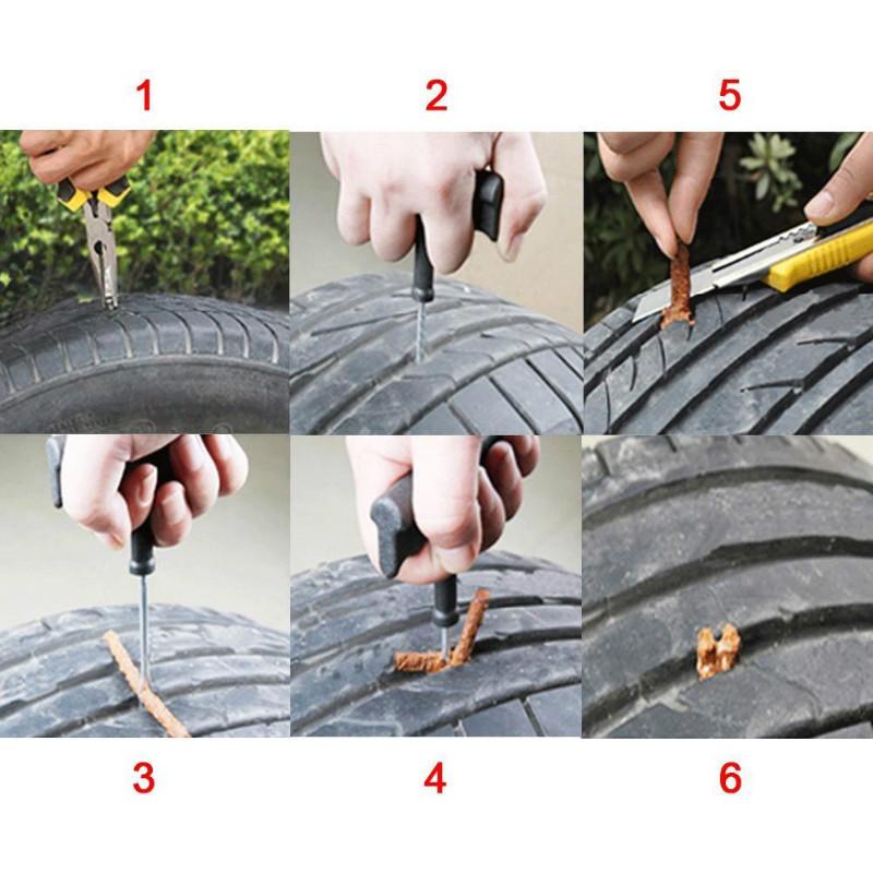 6 Teile/satz Selbst-fahren Tour Notfall Auto Reifen Reparatur Kit DIY Reifen Reparatur Streifen Schnelle Reifen Reparatur Werkzeug