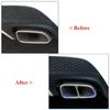 Decoração de moldura de garganta traseira de estilo de carro para Mercedes Benz CLA C117 2013-2016 Capas de acabamento de tubo de escapamento Adesivos Acessórios automotivos