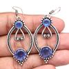 Tanzanite Gemstone Unisex Women's Gift For Her Silver Jewelry Earring 1.5''