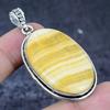 Natural Calcite Agate Gemstone 925 Sterling Silver Jewelry Pendant 2.32" Y7U06