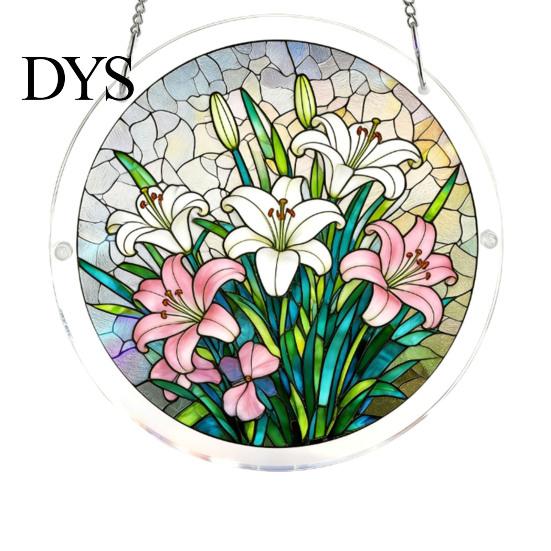 Irregular Shape Puzzle Pieces Acrylic Jigsaw Suncatcher Stained Glass Window Hanging Ornament DIY Puzzles Hands-on Activity Sun Catcher Panel for Home