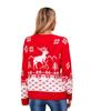 Winter Women's Plus Size Christmas Tree Pullover Round Neck Red Sweater