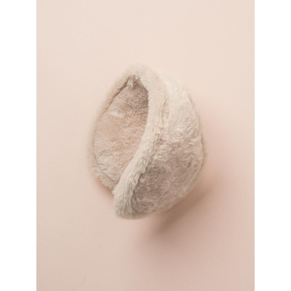 Daiso Big Size Fur Earmuffs Beige