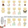New Y2K Gold Color Butterfly Moon Bow Shell Star Pearl Pendant Italian Charm Link Fit 9mm Stainless Steel Bracelet DIY Making
