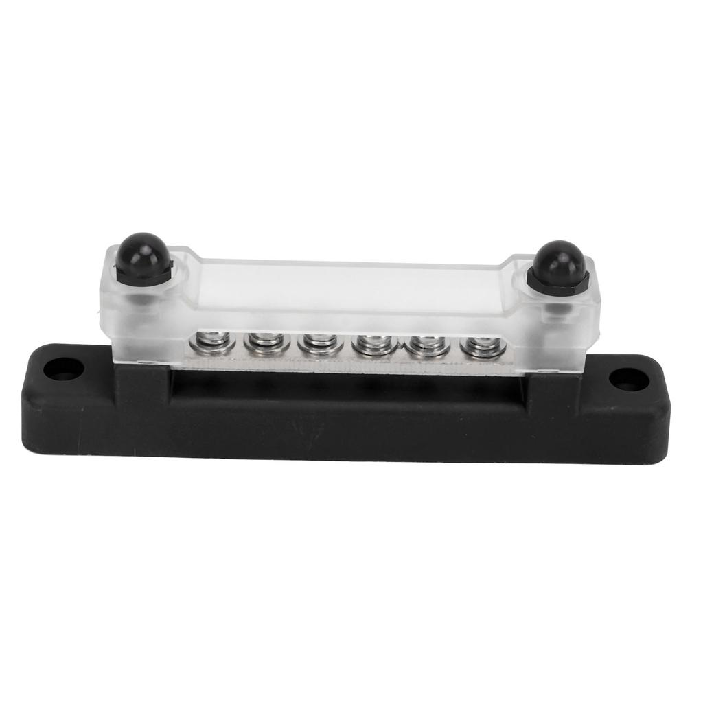 48V 150A 6 Terminal Bus Bar Power Distribution Block with Cover M6 Studs M4 Screws for Car RV   Marine Boat