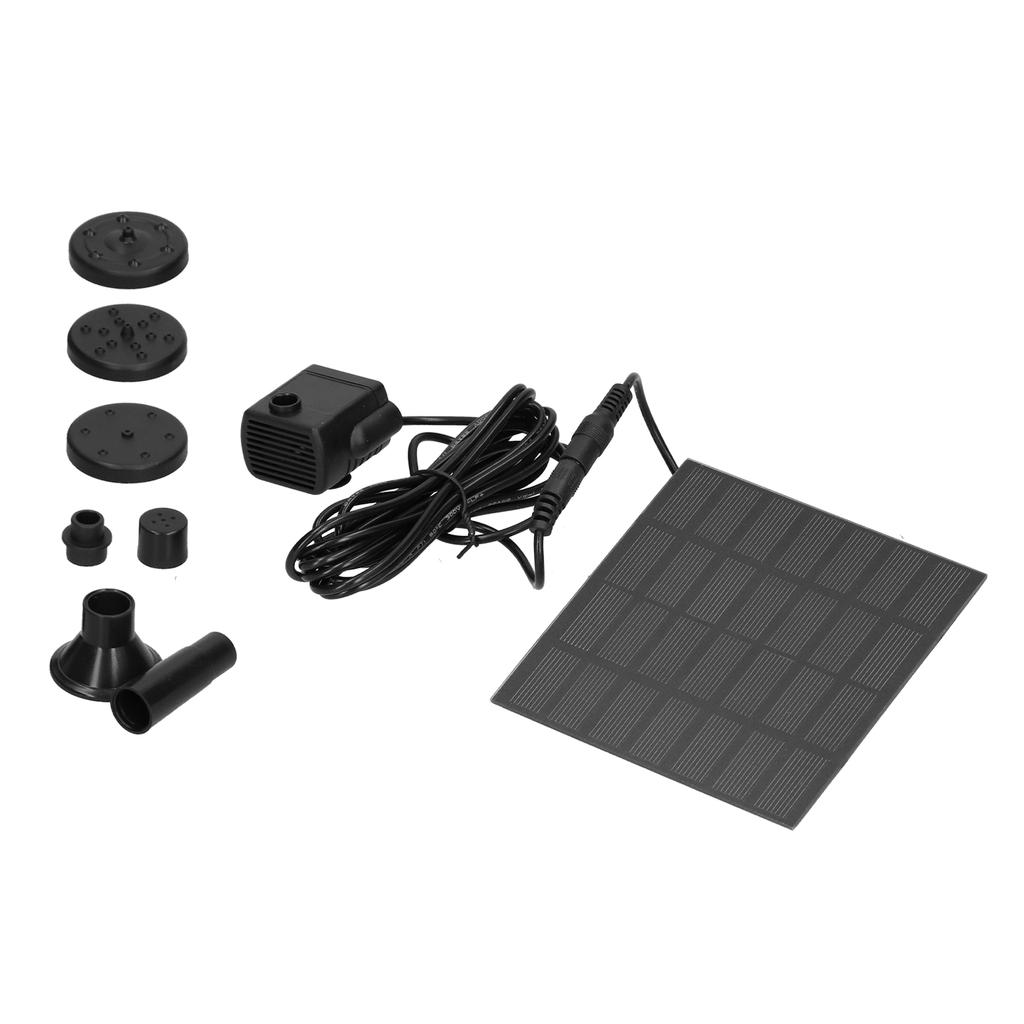 Solar Springbrunnenpumpen Automatischer schwimmender Springbrunnen mit verschiedenen Düsen für Teich Außen Wasserspiel Garten