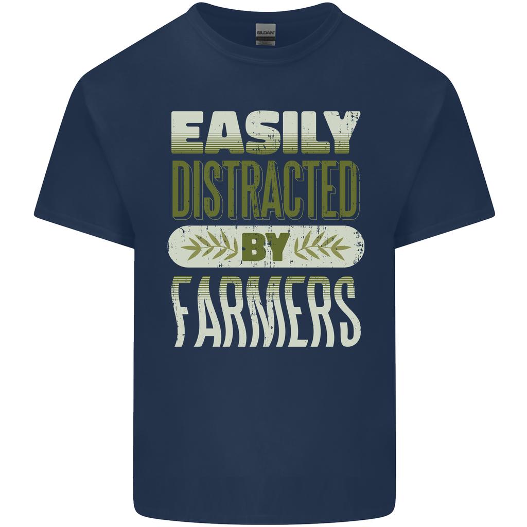Easily Distracted Farmers Farming Unisexs Light Cotton TShirt