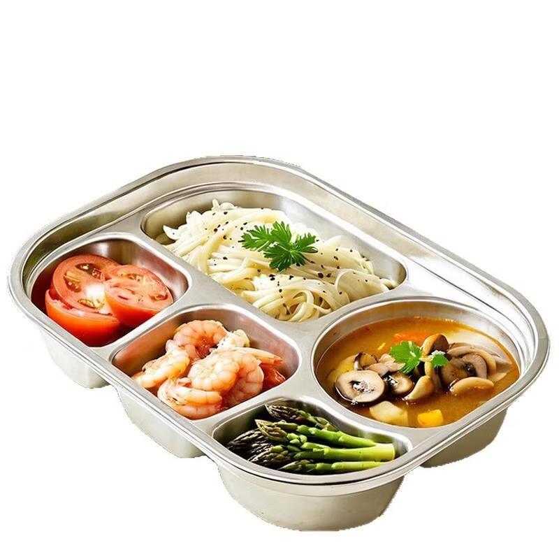 JingJingRS Kids 316 Stainless Steel Panda Divided Meal Tray Set