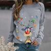 Womens Printed Sweatshirt Christmas Novelty Jumpers Xmas Crewneck Sweatshirt Tops Long Sleeve Crewneck Casual Pullover