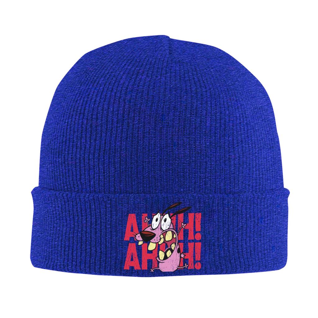 Courage Dog  Beanie Hats  Bonnet Hats Unisex Adult Casual Hippie Skullies Beanies Spring Custom Head Wrap Caps
