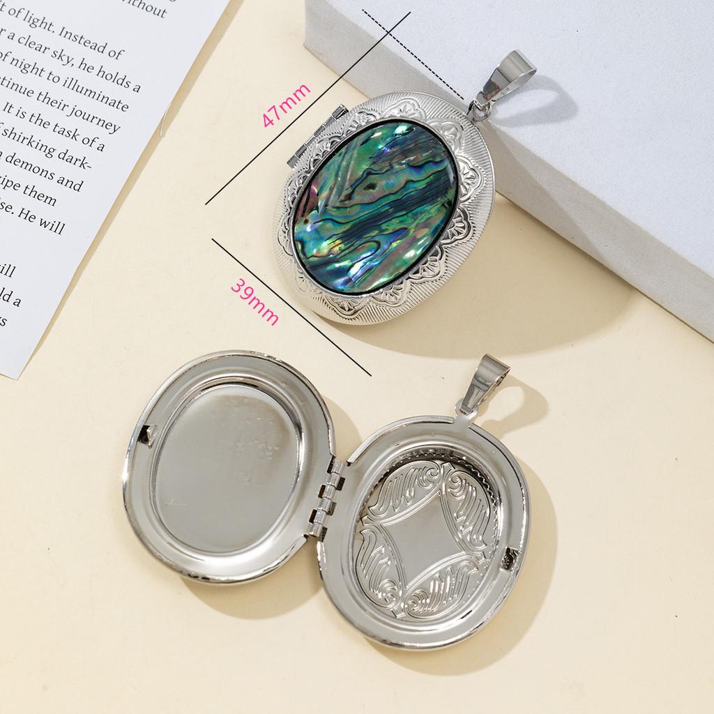 Shell Pendant With Electroplated Finish For Jewelry Making And Gift