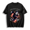 See You Soon Grim Reaper Print Casual Tee Trendy Skull Pattern Short Sleeve Pure Cotton T-shirt