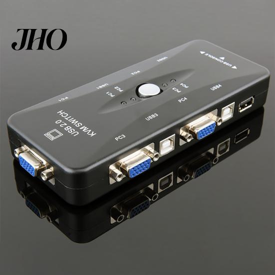 4 Ports USB 2.0 KVM-Switch Maus/Tastatur/Drucker/VGA-Videomonitor 1920 x 1440