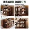 Solid wood table shelf, countertop cup storage rack, trapezoidal acrylic water cup rack, coffee cup sorting and storage