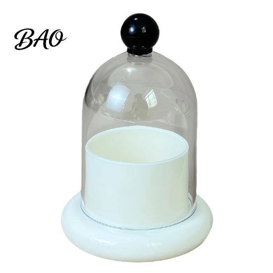 Desktop Toothpick Holder Dispenser with Clear Dome Lid, Modern Tooth Picks Storage Box Container, Kitchen Dining Table Jar Lid