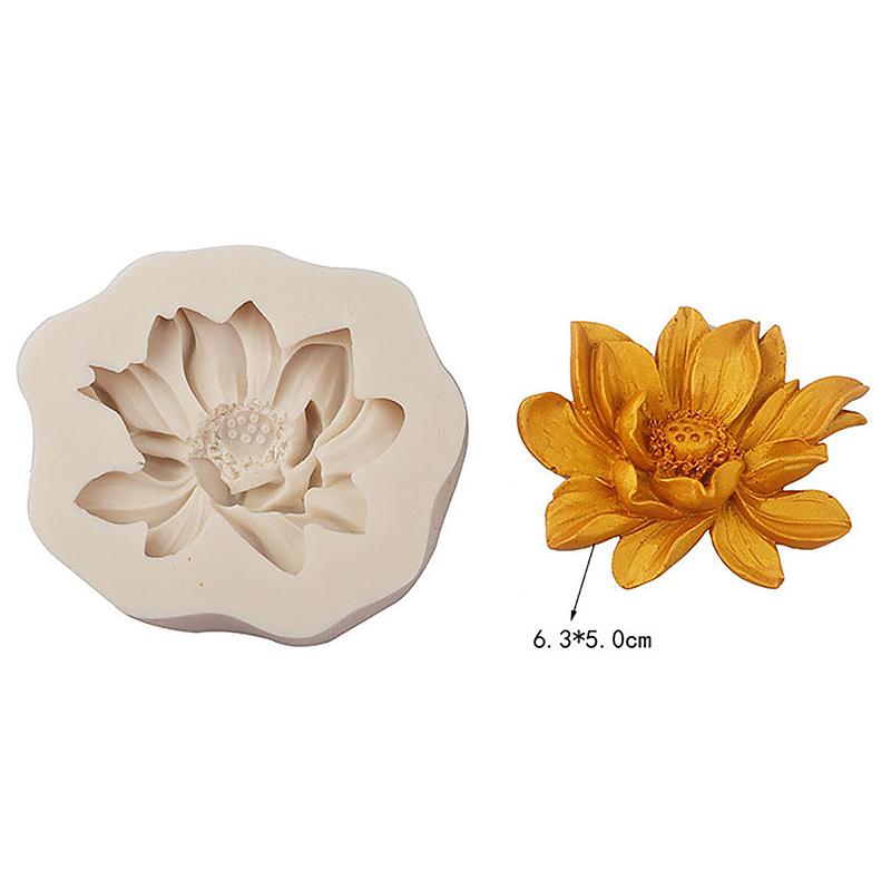 1Pc Peony Sunflower Lotus Silicone Molds Chinese Rose Flower Mould Diy Chocolate Candy Cake Fondant Mold Dessert Decoration