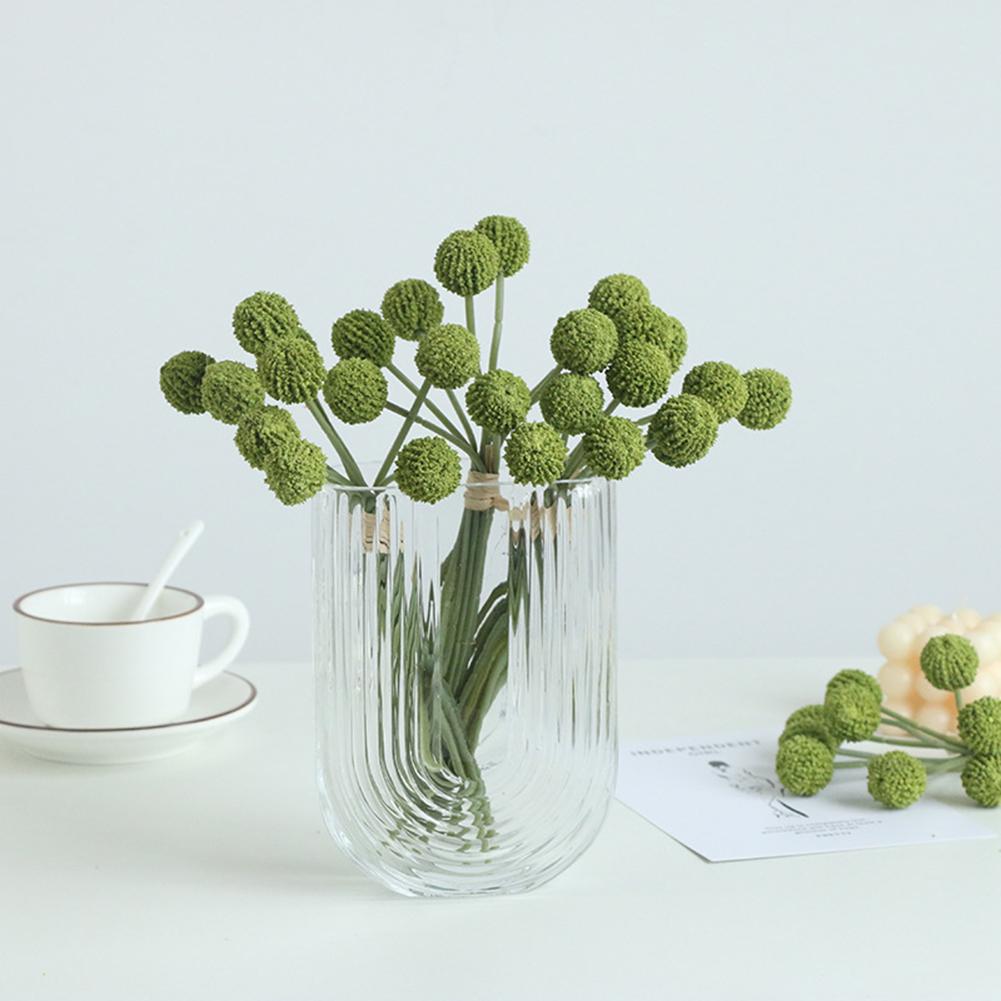 1 Bund Künstliche Kugel-Chrysanthemen, 9-köpfige Einfarbige Simulierte Blumen Mehrfarbig Optional, Heim-Innen-Dekorationen mit Kunstpflanzen