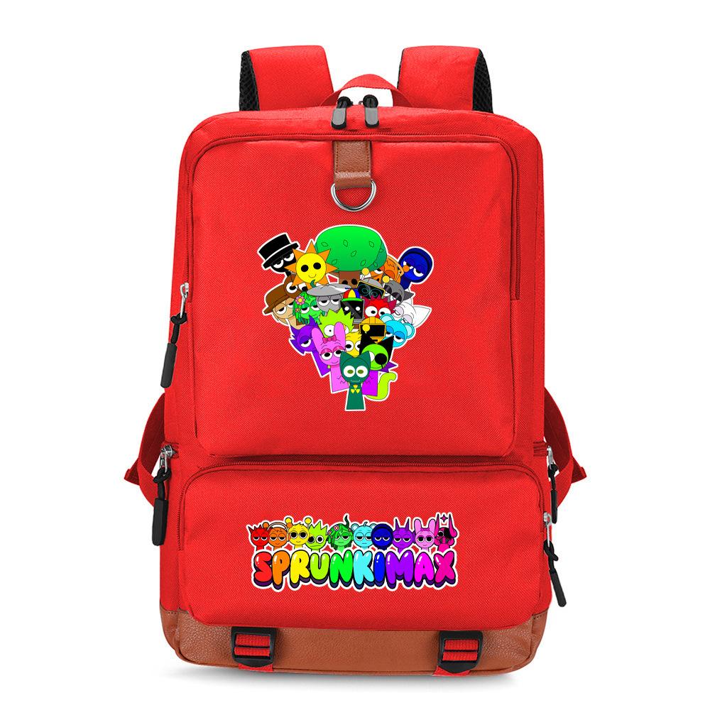 Srunki Backpack Multifunctional Large Capacity Business Backpack Lightweight Burden Reduction Primary and Secondary School Student Bag