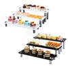 Buffet Multi Layer Snack Seat Cake Display Acrylic Sushi Rack Wedding Banquet Snack Acrylic Three-layer Dessert Rack Resin Molds