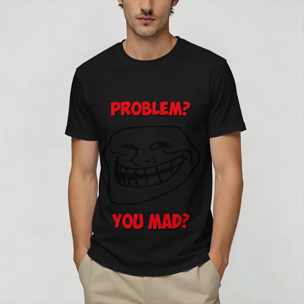 Rage Comic Trollfac Tshirt Summer Trendy Cool Tshirts Unisex Cotton O Neck Oversize Tees Shortsleeve Y2k Casual Tshirt