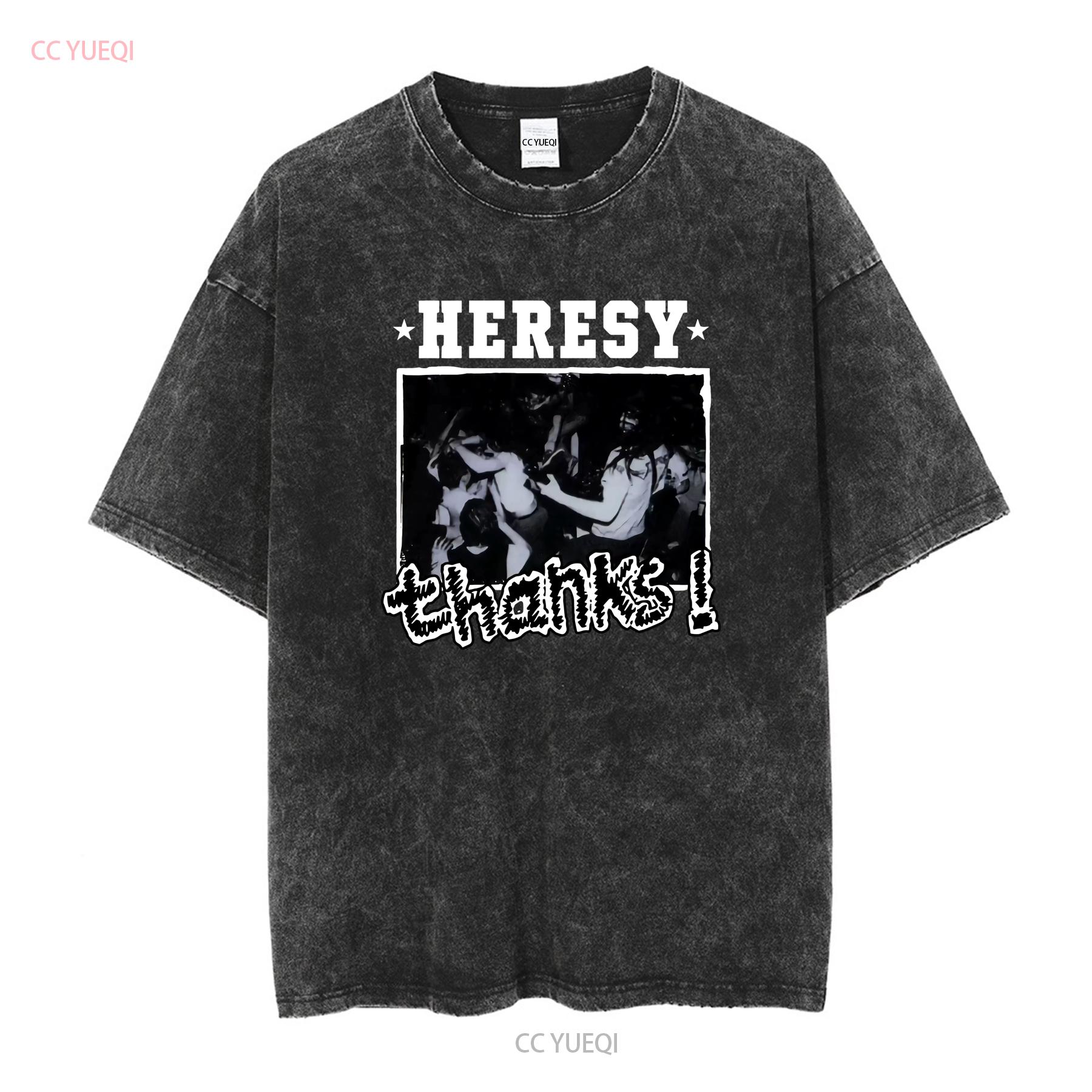 

Футболка Heresy Дякую еп UK Hardcore Softstyle 9 кольорів довгий або короткий рукав вінтажна випрана повсякденна стильна м яка розтяжна S