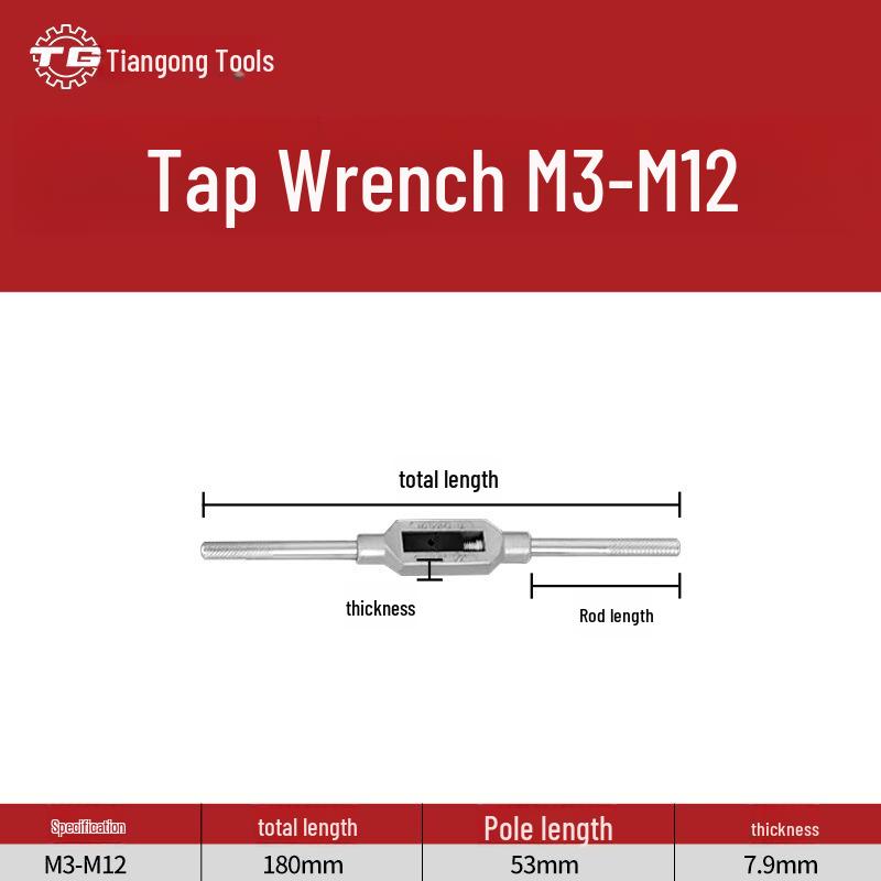 Set Manual de Filetare cu Tarod din Oțel Aliaj (M2-M20)