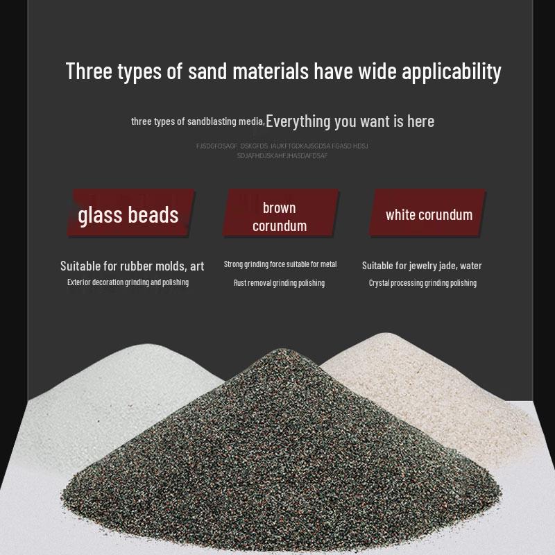 Sandblasting Machine Abrasives: Brown/White Corundum, Glass Beads, Emery for Sandblasting Gun