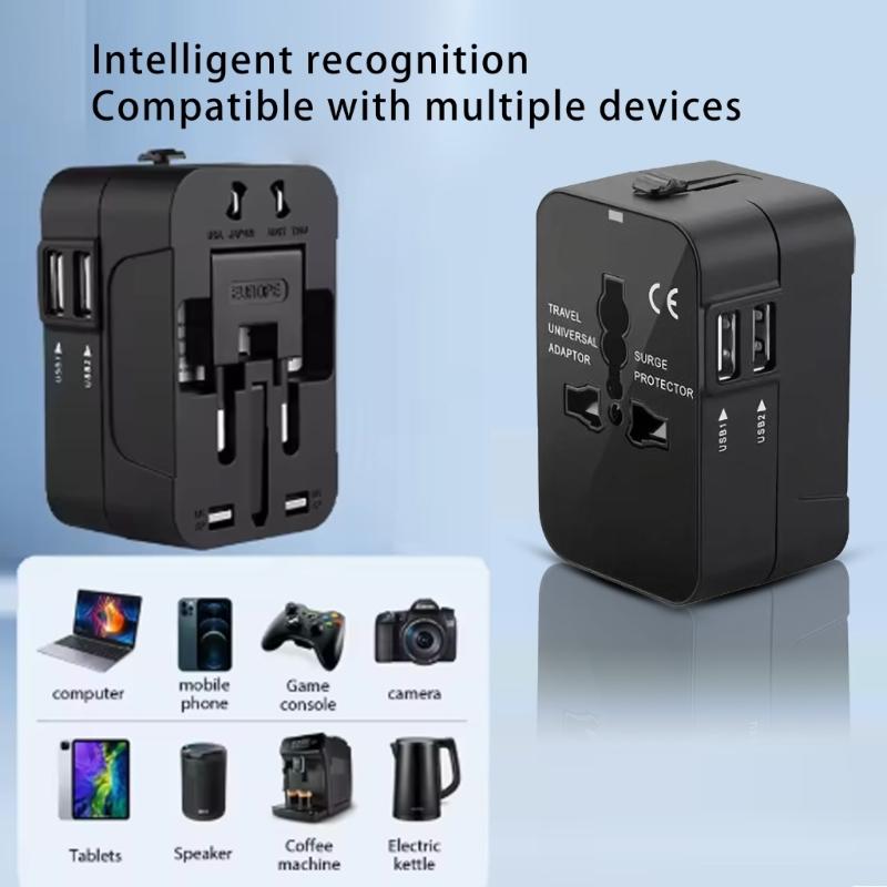 Travel Adapter Worldwide Universal Travel Plug International Socket Adapter with 2 USB Universal Socket Adapter