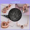 Elegant Heart Shaped Memory Necklace With Unique I Love You Projection Feature