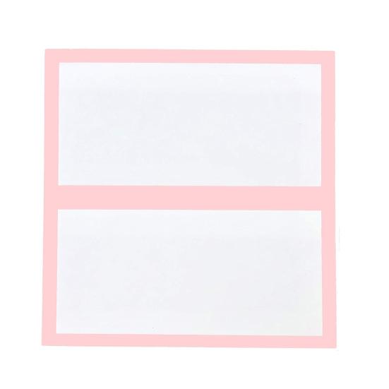 Place Cards for Table Setting Blank Wedding Seating Place Cards Folding Tent Name Cards with Pink Border for Party Bridal Banquet Dinner