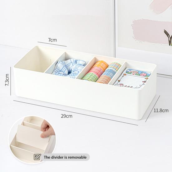 Adjustable Drawer Divider Box Multi-Compartment Drawer Organizer Desk Storage Box for Cosmetics Snacks with Removable Dividers